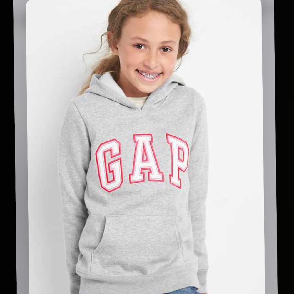 Grey gap hoodies for little girls
